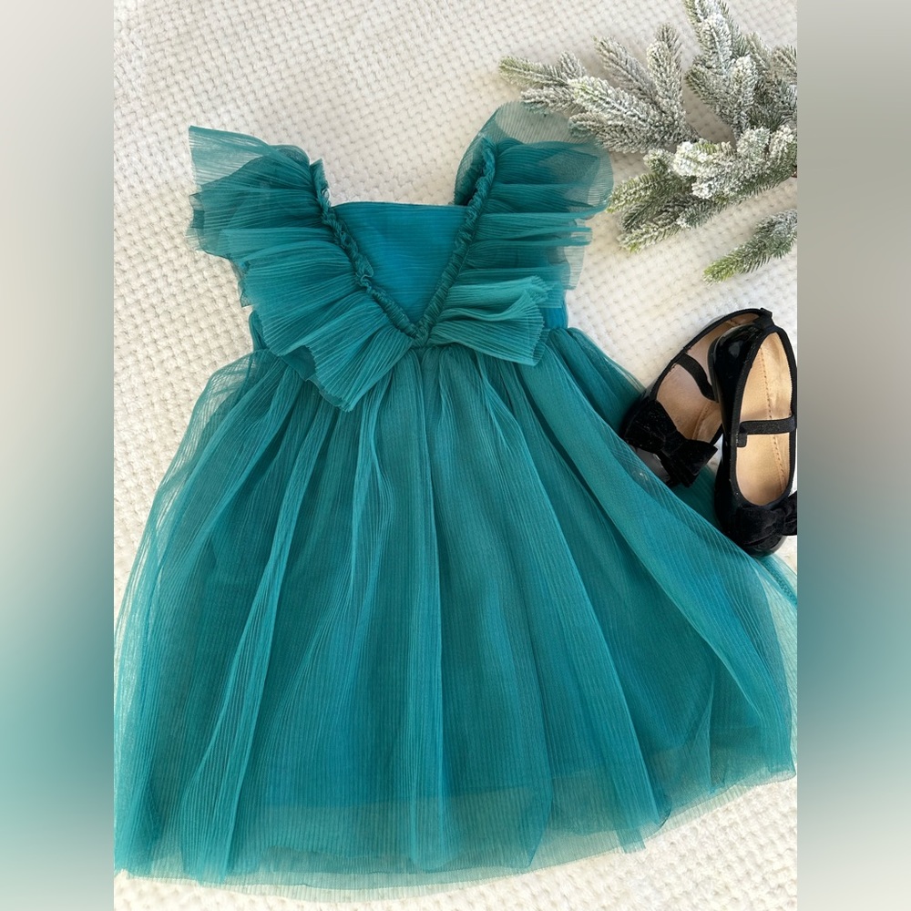 Pleated tulle dress